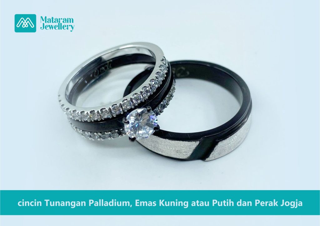 cincin Tunangan Palladium, Emas Kuning atau Putih dan Perak Jogja